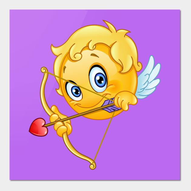 Cupid Emoji Emoticon Emoji Posters and Art Prints TeePublic